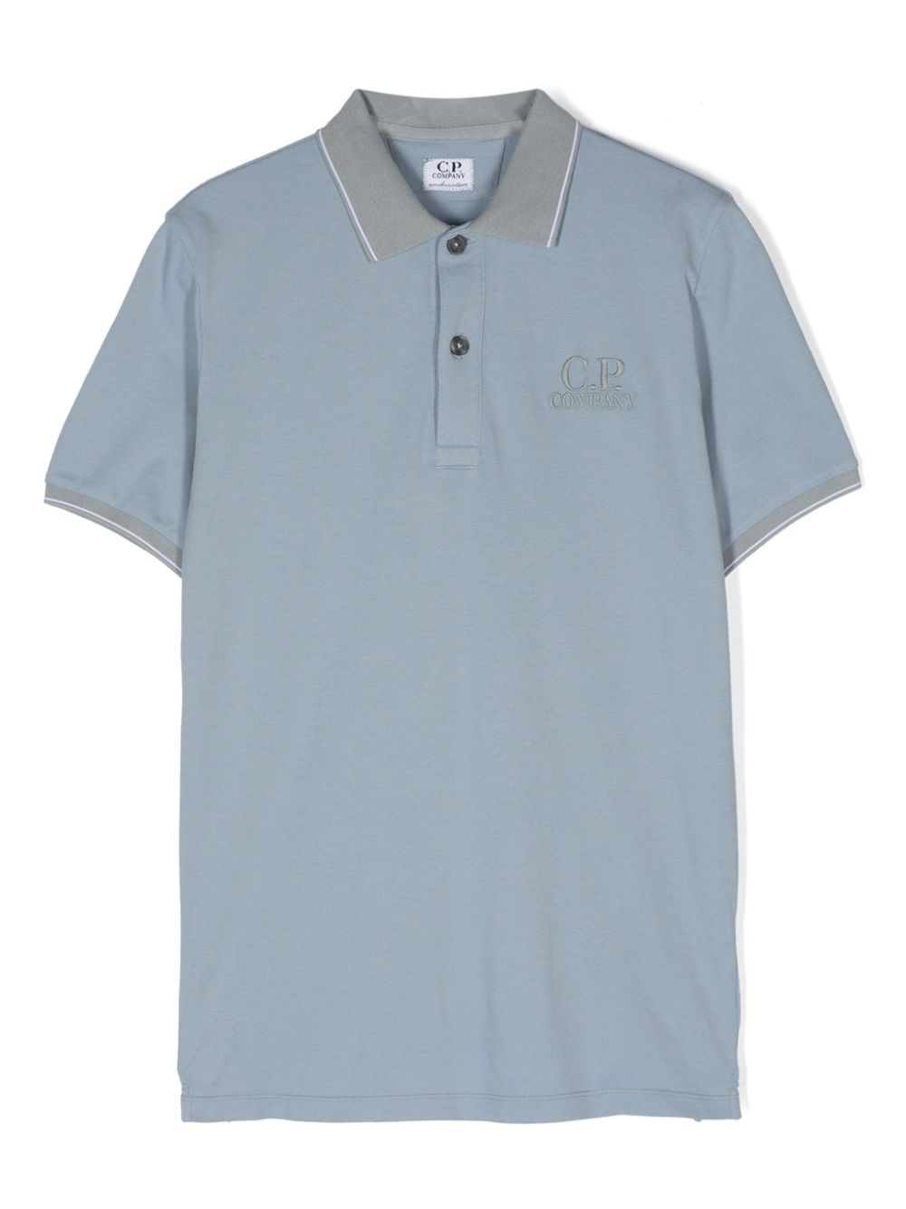 C.P. Company Kids Poloshirt mit Logo-Stickerei - Blau von C.P. Company Kids