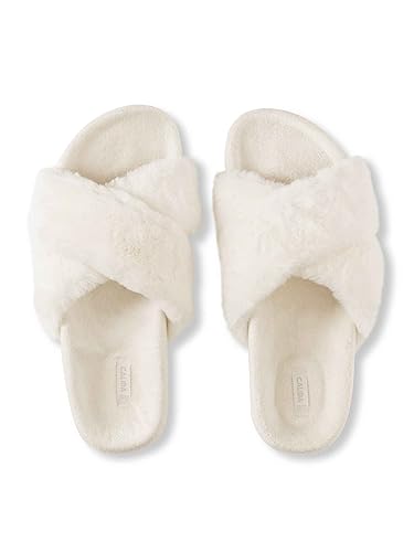 CALIDA Damen The Home Hub Slippers Hausschuhe, Star White, 38/39 (S) von CALIDA