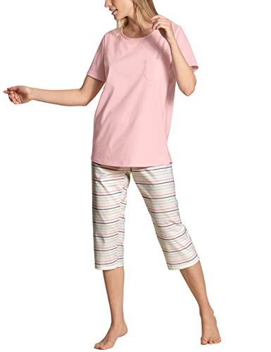 CALIDA Damen Zonsondergang Dromen Pyjamaset, Chalk Pink, 48 EU von CALIDA