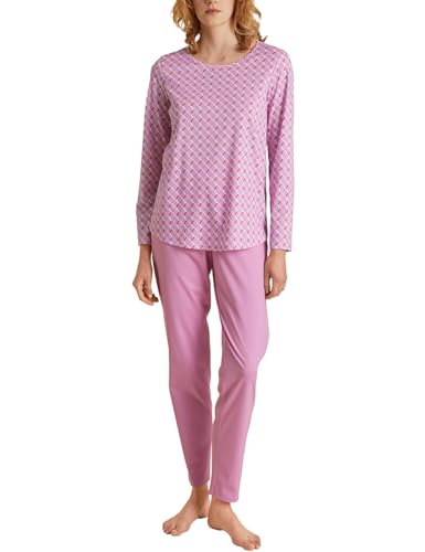 CALIDA Grounded Nights Pyjama, lang Damen, aus 100% Baumwolle von CALIDA