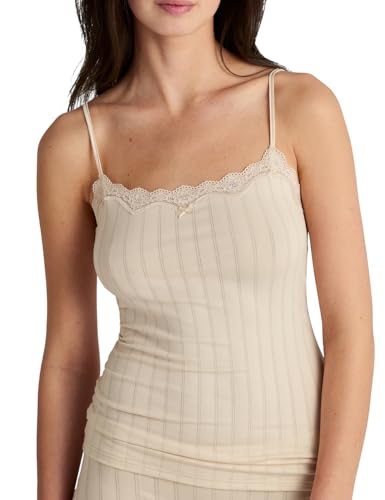 CALIDA Etude Toujours Spaghetti-Top Damen, verstellbare Träger, edle Nadelstreifen-Optik, mit Swiss+Cotton-Gütesiegel CALIDA Etude Toujours Spaghetti-Top Damen, verstellbare Träger, edle Nadelstreifen-Optik, mit Swiss+Cotton-Gütesiegel von CALIDA