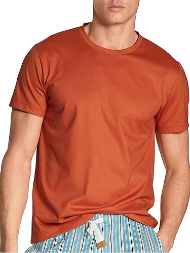 Calida Herren RMX Sleep Weekend T-Shirt, Mandarine orange, 32-34 von CALIDA
