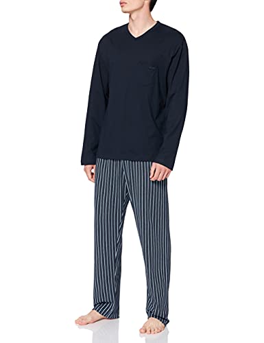 CALIDA Relax Imprint Pyjama lang Herren, aus 100% Baumwolle, Hose mit stoffbezogenem Gummibund von CALIDA