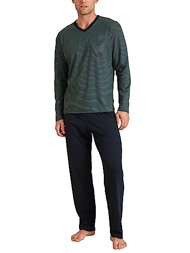 CALIDA Relax Streamline Pyjama lang Herren, aus 100% Baumwolle, Hose mit stoffbezogenem Gummibund von CALIDA