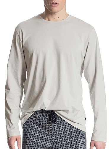 CALIDA Herren Remix Basic Langarmshirt, Fog, 56 EU von CALIDA