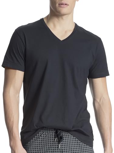 CALIDA Remix Basic Sleep T-Shirt Herren, V-Ausschnitt, aus 100% Baumwolle von CALIDA