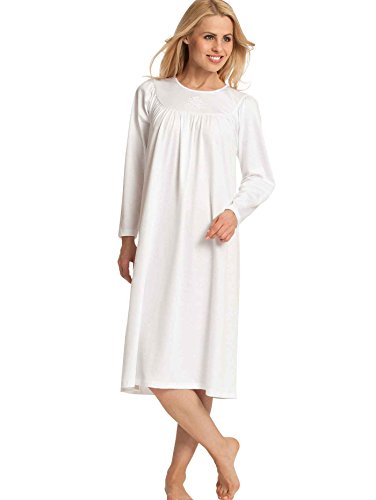 CALIDA Nightshirt Soft Cotton Damen-Nachthemd Gr. 54, Weiß (001) von CALIDA