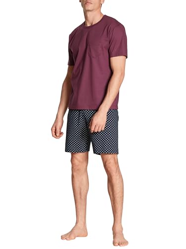 Calida Herren Relax Imprint Pyjamaset, Grape Wine, 58-60 von CALIDA