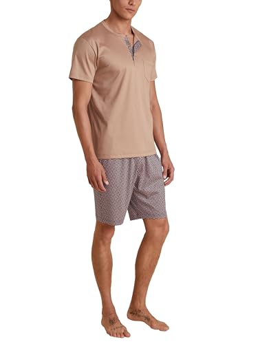 CALIDA Relax Selected Kurz-Pyjama Herren, aus 100% Supima Baumwolle von CALIDA