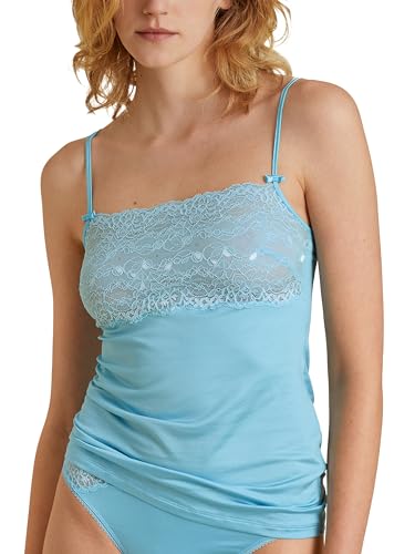 CALIDA Sensual Secrets Spaghetti-Top Damen, Brustbereich komplett aus zarter, semitransparenter Spitze, verstellbare Träger von CALIDA