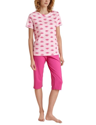 CALIDA Spring Nights 3/4-Pyjama Damen, aus 100% Baumwolle, atmungsaktiv und klimaregulierend von CALIDA