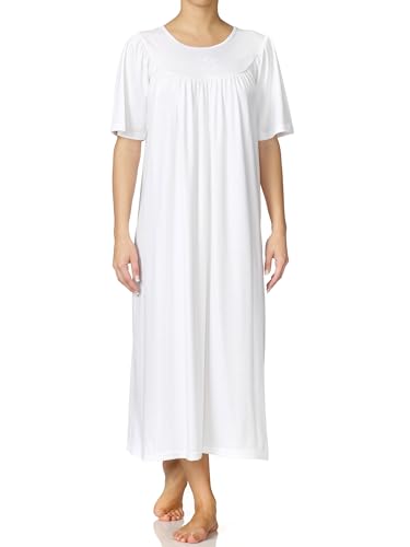 CALIDA Damen Soft Cotton Nachthemd, Weiß, 40-42 (Herstellergröße: S) von CALIDA