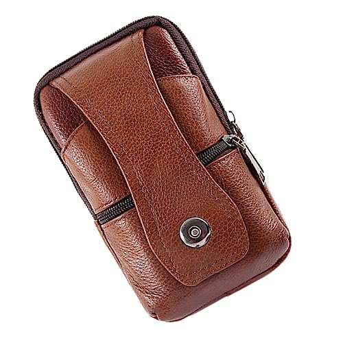 CALLARON 3 STK Handytasche Herren Trendige Geldbörse Smartphone-Tasche Handtasche Trendige Hüfttasche vielseitige Hüfttasche einen Gürtel tragen Gürteltasche Business-Tasche Mann Rindsleder von CALLARON