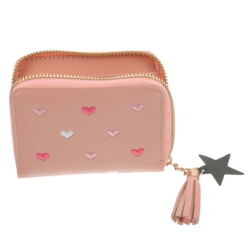 CALLARON Kartenetui für Damen Kartengeldbörse Plüschgeldbörsen Damen geldbörsen Ledergeldbörsen für Damen Kurze Clutch für Damen süße Geldbörse für Mädchen Pu Kartenhalter Münzbeutel von CALLARON