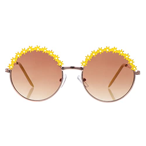 CALLARON 1paar Junge Mädchen Sonnenbrille Mit Rundem Rahmen Stilvolle Gelbe Brille Für Mädchen Für Outdoor-aktivitäten Reisen Und Partys Leicht Bequem Und Modisch Für Jeden Anlass CALLARON 1paar Junge Mädchen Sonnenbrille Mit Rundem Rahmen Stilvolle Gelbe Brille Für Mädchen Für Outdoor-aktivitäten Reisen Und Partys Leicht Bequem Und Modisch Für Jeden Anlass von CALLARON
