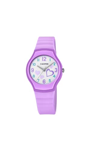 Calypso Mädchen Analog Gesteppte Daunenjacke Uhr mit Kunststoff Armband K5806/3 von CALYPSO