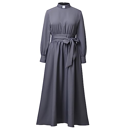 Religiöser Rock Kleid für Damen Langarm A Linie Elegantes Maxikleid Knielanger Traditioneller Damenrock Religiöser Rock Kleid für Damen Langarm A Linie Elegantes Maxikleid Knielanger Traditioneller Damenrock von CAMDOM