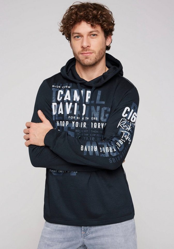 CAMP DAVID Kapuzensweatshirt mit Label Patch an der Kapuze von CAMP DAVID