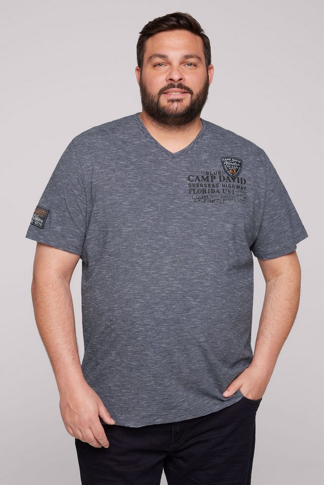 CAMP DAVID T-Shirt mit Label Print und Patch von CAMP DAVID