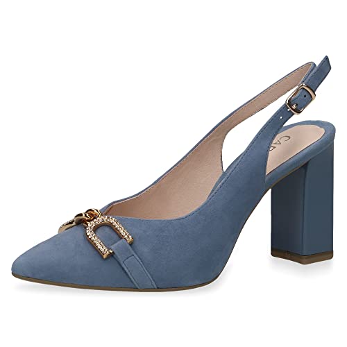 Caprice Damen 9-9-29600-20 Pumps Sling, Blue Suede, 37 EU von CAPRICE