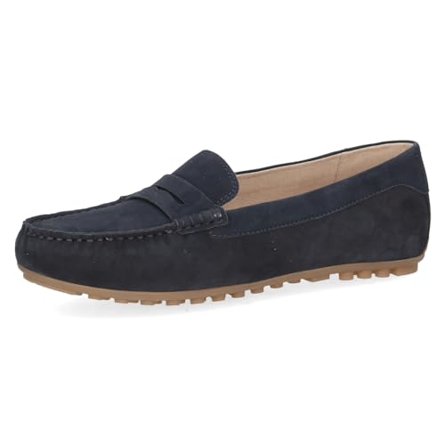 CAPRICE Damen Mokassins aus Leder Elegant, Blau (Ocean Suede), 38 EU von CAPRICE