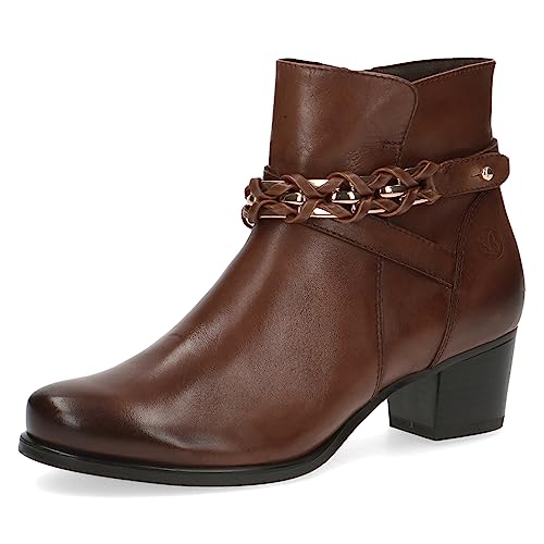 CAPRICE Damen Stiefeletten mit Absatz Airmotion aus Leder Kleiner Absatz Weite G, Braun (Cognac Nappa), 36 EU CAPRICE Damen Stiefeletten mit Absatz Airmotion aus Leder Kleiner Absatz Weite G, Braun (Cognac Nappa), 36 EU von CAPRICE