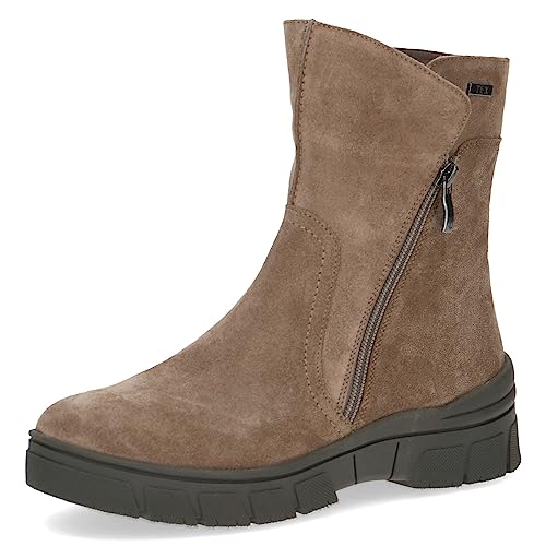 CAPRICE Damen Stiefeletten ohne Absatz Airmotion aus Wildleder Gefüttert Weite G, Braun (Mud Suede), 36 EU von CAPRICE