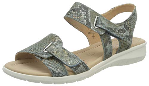 Caprice Damen Tiffi Riemchensandalen, Blau (SkyBlue Snake 896) von CAPRICE