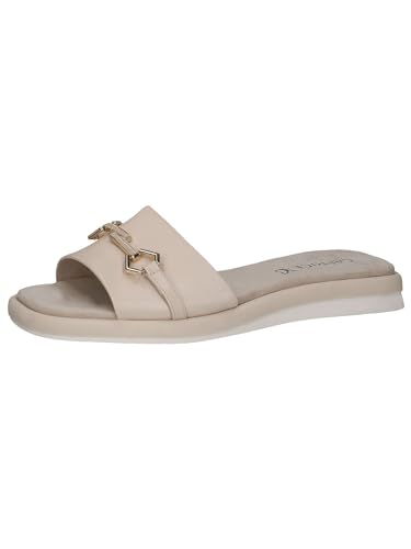 CAPRICE Damen Pantoletten aus Leder mit Fußbett, Cremefarben (Cream Perlato), 41 EU CAPRICE Damen Pantoletten aus Leder mit Fußbett, Cremefarben (Cream Perlato), 41 EU von CAPRICE
