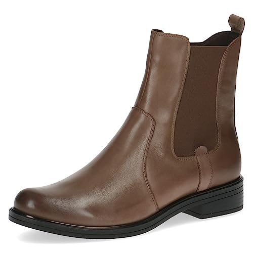 CAPRICE Damen Chelsea Boots Kleiner Absatz Elegant, Braun (Taupe Nappa), 36 EU CAPRICE Damen Chelsea Boots Kleiner Absatz Elegant, Braun (Taupe Nappa), 36 EU von CAPRICE