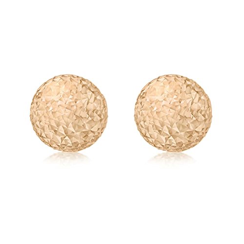 Carissima Gold Damen 9k (375) Rotgold 10 mm Diamantschliff Ball Ohrstecker 5.55.8089 von CARISSIMA