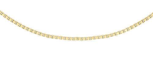 Carissima Gold Unisex Venetian Box Halskette 9k(375) Gelbgold 0.8mm 46cm/18zoll von CARISSIMA