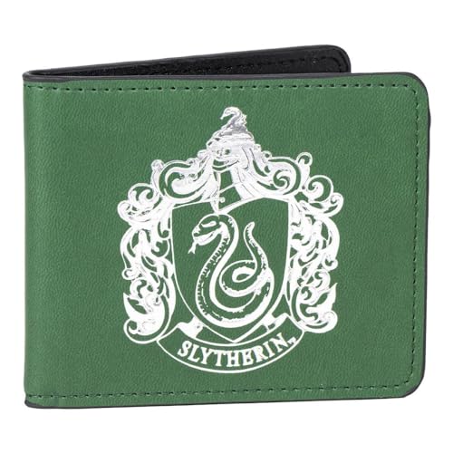 Harry Potter Geldbörse Kartenhalter Geldscheine Tasche Zubehör 10 cm, Slytherin, 10 cm von CARTOON