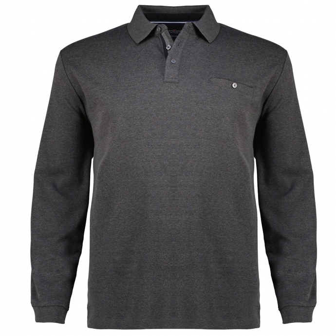 CASA MODA Pflegeleichtes Stretch-Poloshirt, langarm von CASA MODA