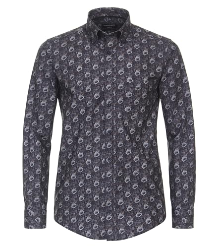 CASAMODA Flanellhemd Print Casual Fit Grünblau 7XL von CASAMODA