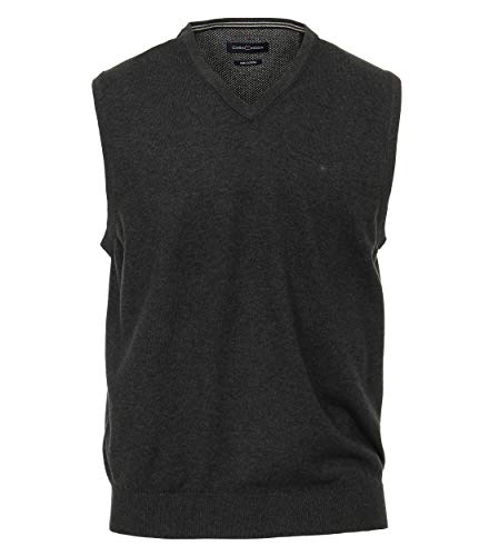 CASAMODA Herren Pullunder Unifarben 004460 Gerade Schnittführung, Grauschwarz - Uni, 3XL von CASAMODA