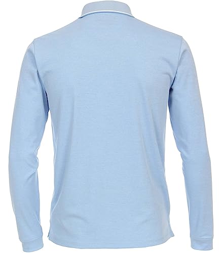 CASAMODA Polo-Shirt Langarm Uni Hellblau M von CASAMODA