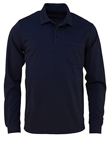 CASAMODA Polo-Shirt Langarm Uni sattes Dunkelblau 3XL von CASAMODA