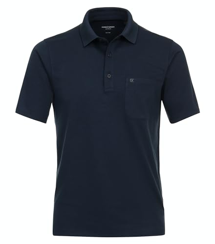 CASAMODA Poloshirt Halbarm Brusttasche geknöpfter Kragen blau Größe XXL von CASAMODA