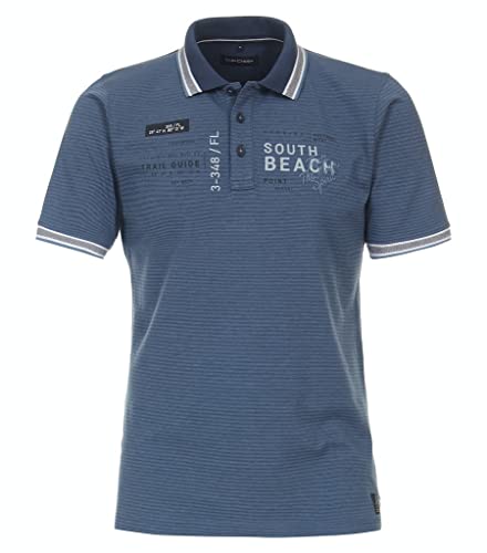 Casa Moda Herren Poloshirt Aqua bis Petrol - 3XL von CASAMODA