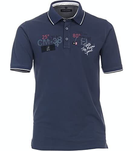 Casa Moda Herren Poloshirt mit Print blau - XL von CASAMODA