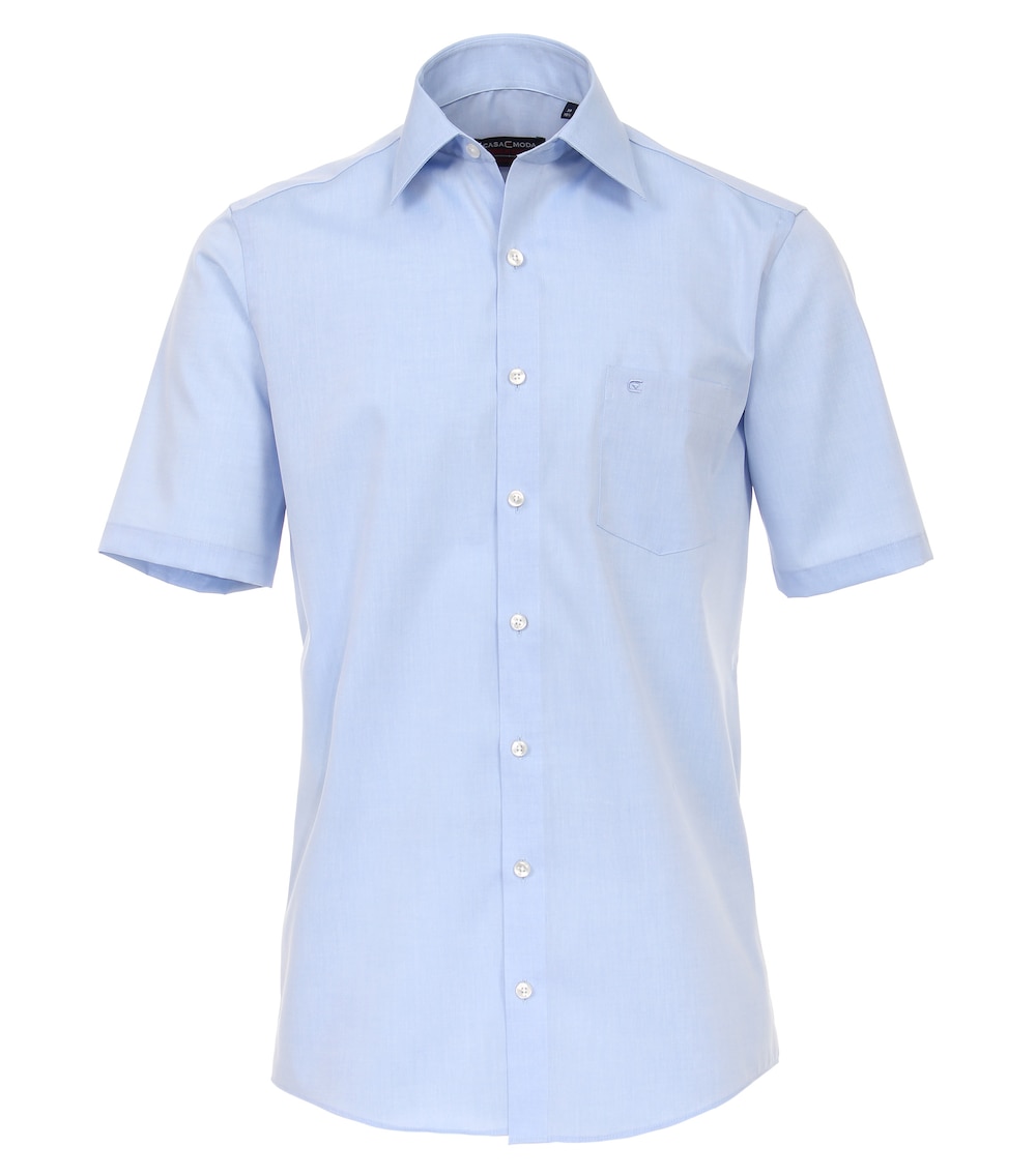 Große Größen Businesshemd Kurzarm uni Comfort Fit, Herren, blau, Größe: 56, Baumwolle, Happy Size Men Große Größen Businesshemd Kurzarm uni Comfort Fit, Herren, blau, Größe: 56, Baumwolle, Happy Size Men von CASAMODA