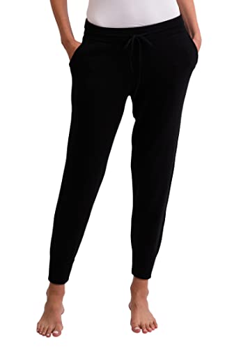 CASH-MERE.CH 100% Kaschmir Damen Yogahose, Jogginghose Sporthose, ideale Freizeithose und Trainingshose (Schwarz, XL) von CASH-MERE.CH