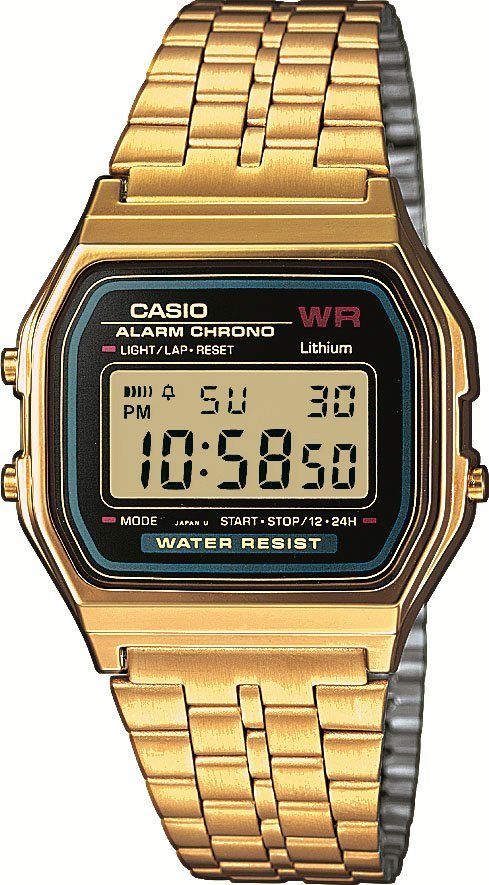 CASIO VINTAGE Chronograph A159WGEA-1EF, Quarzuhr, Armbanduhr, Damen, Herren, digital, retro, Stoppfunktion von CASIO VINTAGE