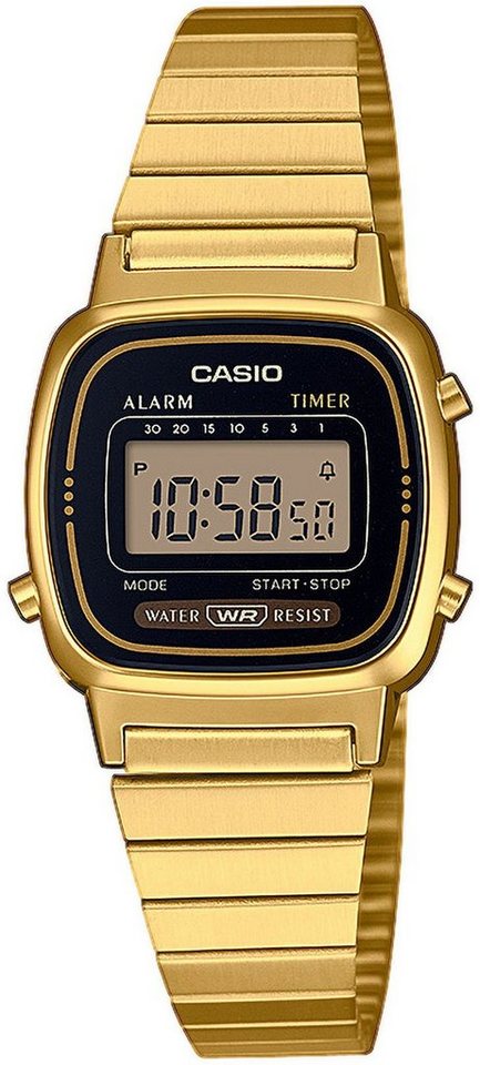 CASIO VINTAGE Chronograph LA670WEGA-1EF, Quarzuhr, Armbanduhr, Damenuhr, digital, Datum, Stoppfunktion von CASIO VINTAGE