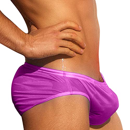 CAUYDY Badehose Herren Eng Kurz Badehose Herren Kurz Badeslip Eng Sexy Badehosen Männer Slip Jungen Schwimmhose Bunter Badeshorts Short Tunnelzug Men's Shading Swim Briefs Schnelltrockend Swimming von CAUYDY