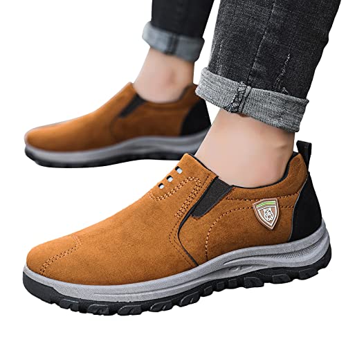 CAUYDY Herren Arbeitsschuhe,Slip On Sneaker Herren Ohne Schnürsenkel Turnschuhe Leichte Laufschuhe Atmungsaktive Sportschuhe Jogging Fitness Schuhe Gym Outdoor Walkingschuhe Schwarz von CAUYDY