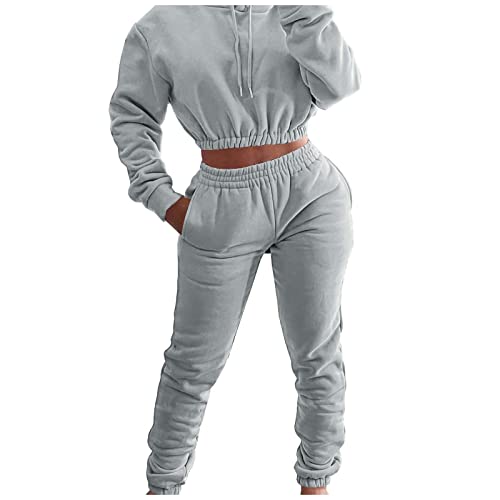 CAUYDY Sportset FüR Damen,Damen Hausanzug Rundhals Sportanzug Set Mode 2 Teile Herbst Druck Langarm Trainingsanzug Frau Lose Jogginganzug Freizeitanzug Sweatshirt Jogginghose für Yoga Gym von CAUYDY