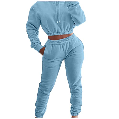 CAUYDY Tracksuit,Damen Hausanzug Rundhals Sportanzug Set Mode 2 Teile Herbst Druck Langarm Trainingsanzug Frau Lose Jogginganzug Freizeitanzug Sweatshirt Jogginghose für Yoga Gym von CAUYDY