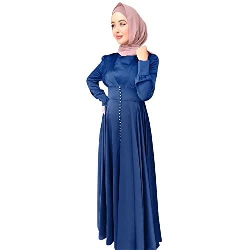 Gebets Kleider FüR Frauen Kleid muslimisches Gebet Abaya islamische Robe Maxi afrikanischer Kaftan Türkei Islam Dubai Türkei Kleid in voller Länge mit Hijab Frauen Muslimisches Kleid Ramadan Einteili von CAUYDY